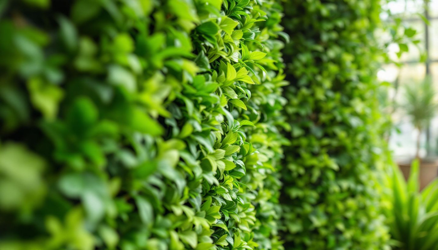Création d'un mur végétal intérieur pour purification de l'air et esthétique